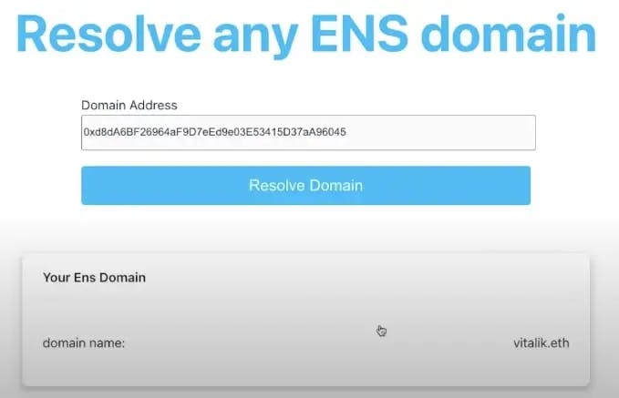 ENS Domain Resolution